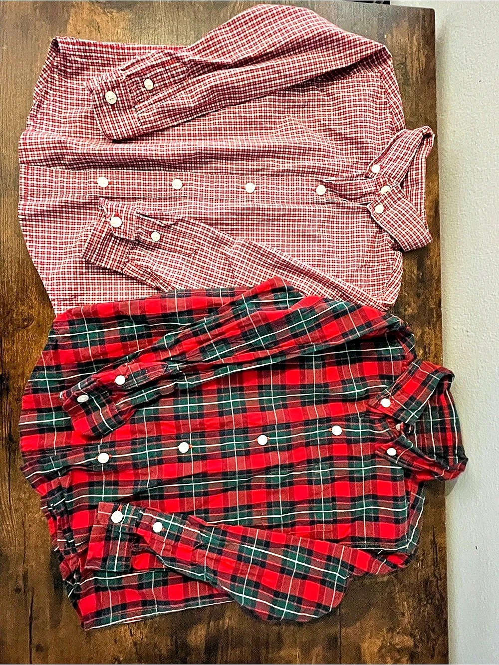 Janie and Jack Boys Size 3 Plaid Button Down Shirts